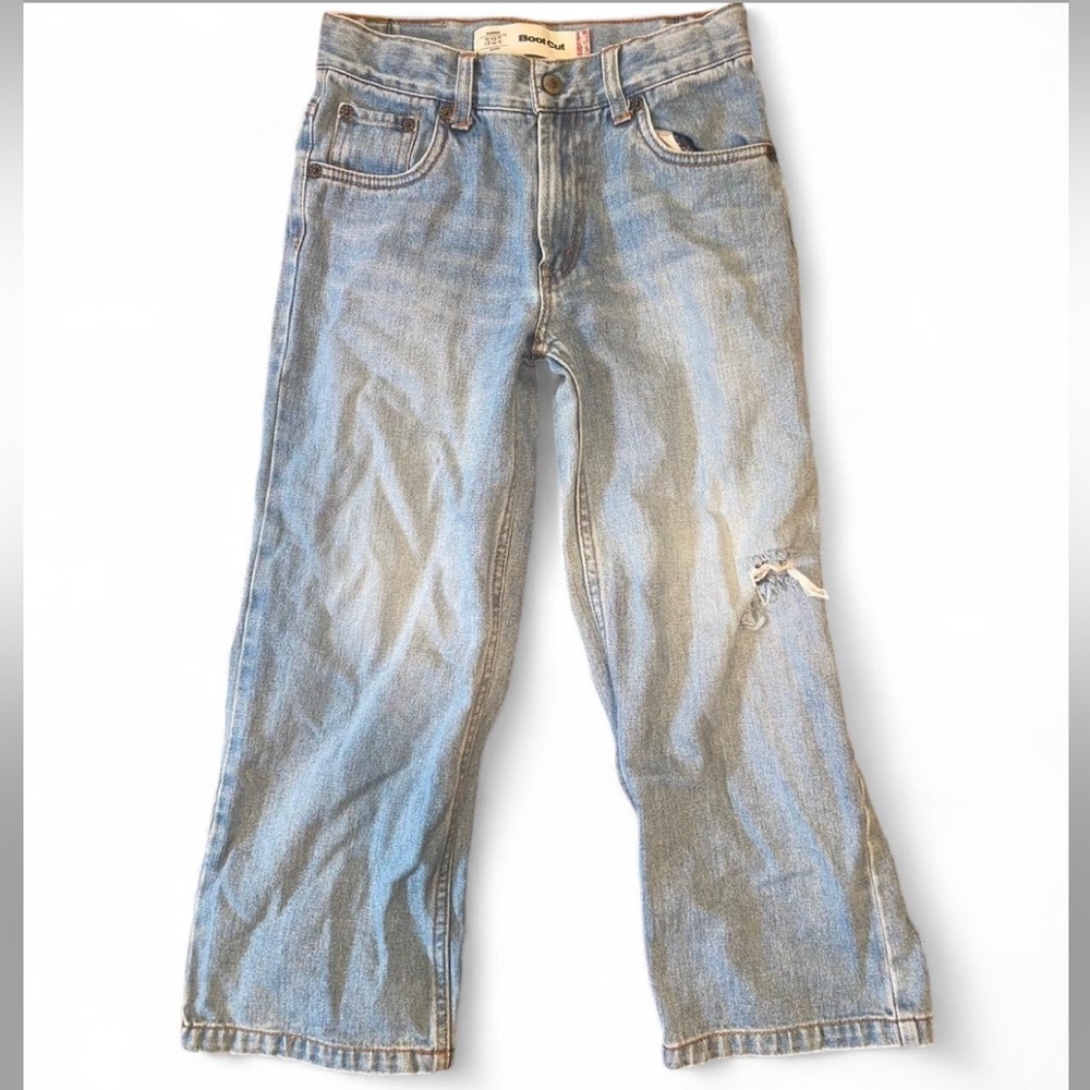 vintage Levi 527 boys adjustable blue jeans